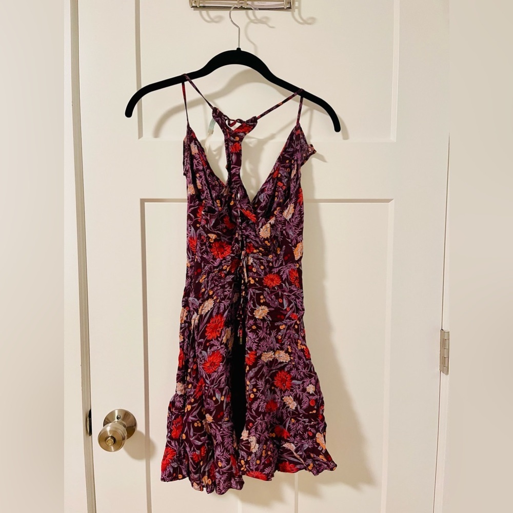 URBAN OUTFITTERS Kimchi Blue Sabina Ruffle Wrap Mini Dress Size XS - Picture 5 of 5